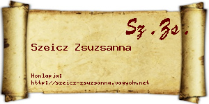 Szeicz Zsuzsanna névjegykártya